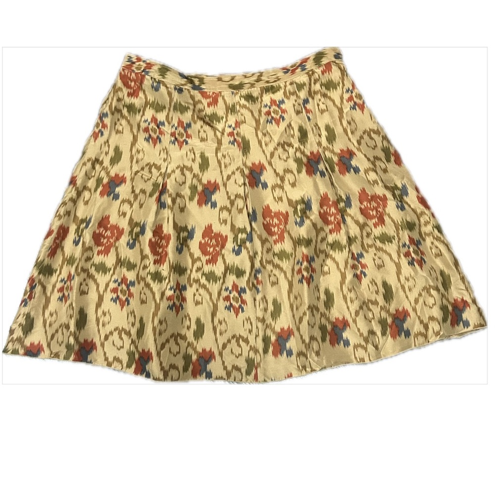 J. Jill Silk Ikat Printed A-line Skirt Sz 16P
